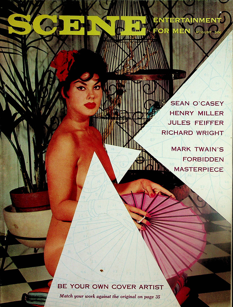 Scene For Men Magazine   Covergirl Ina Garner / Mark Twain's Forbidden Masterpiece  August 1961     041224lm-p