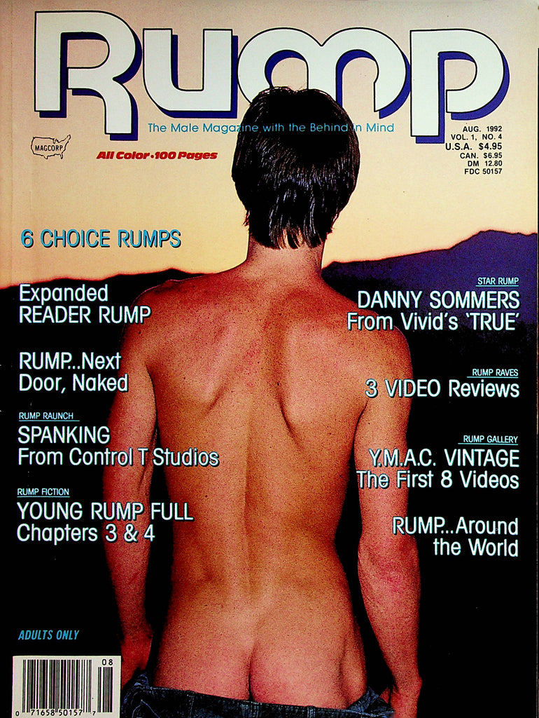 Rump Gay Magazine  Danny Sommers / Rump...Next Door, Naked  August 1992  Magcorp      072823lm-p2