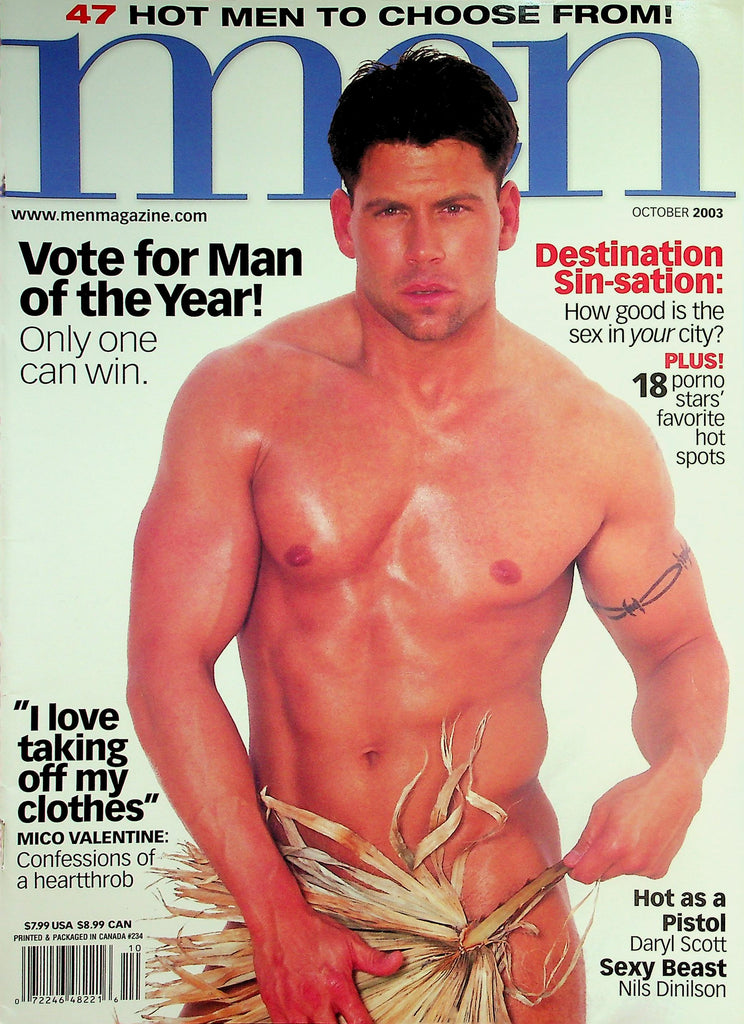 Men Gay Magazine  Cover Guy Mico Valentine / Vote For Man Of The Year!  October 2003   032526lmp