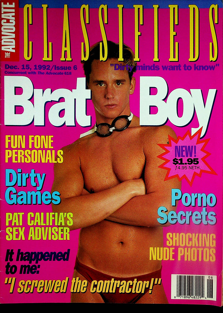 Advocate Classifieds Gay Magazine   Brat Boy  #6 December 15, 1992    112023lm-p