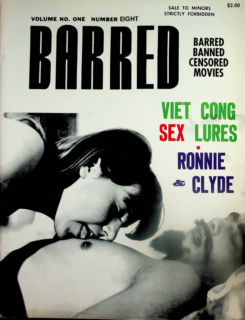 Barred Vintage Magazine  Banned Censored Movies: Sex Lures, Ronnie Clyde & More!  vol.1 #8  1970's     091625lm-p