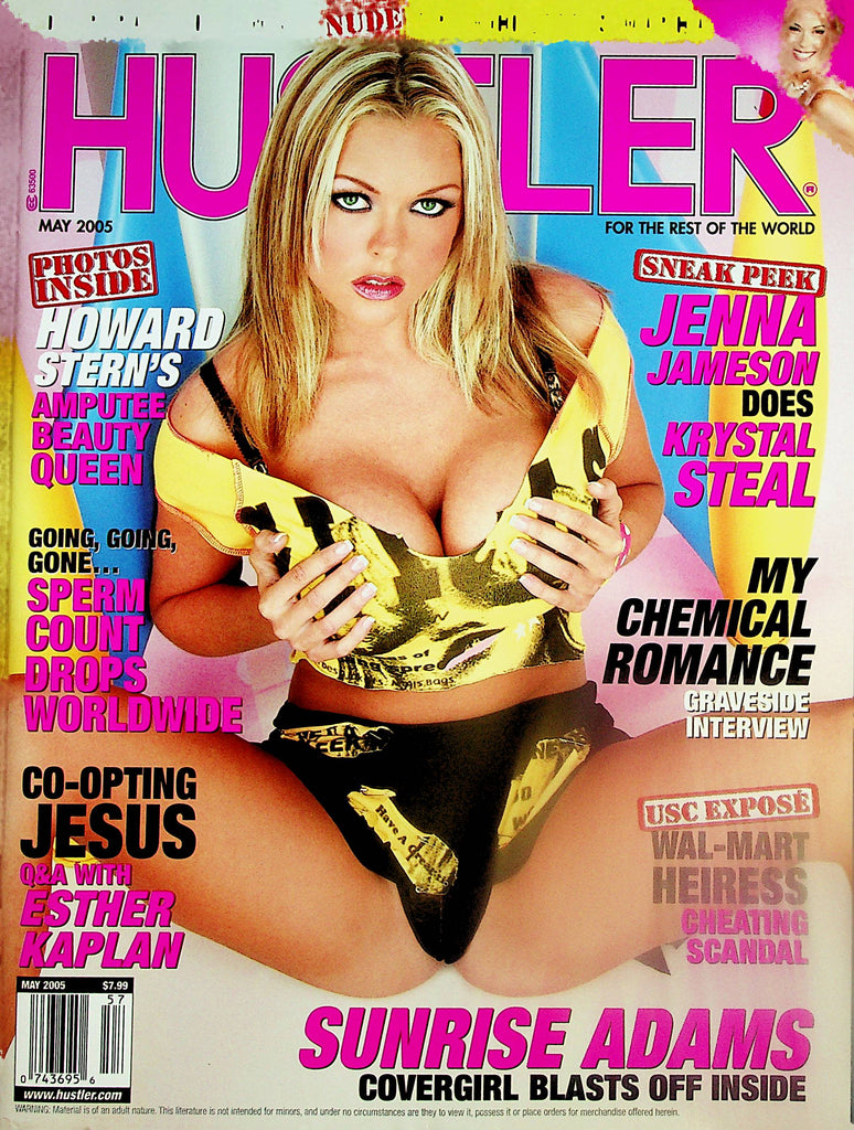 Hustler Magazine  Covergirl Sunrise Adams /  Jenna Jameson & Krystal Steal  May 2005   072924lm-p