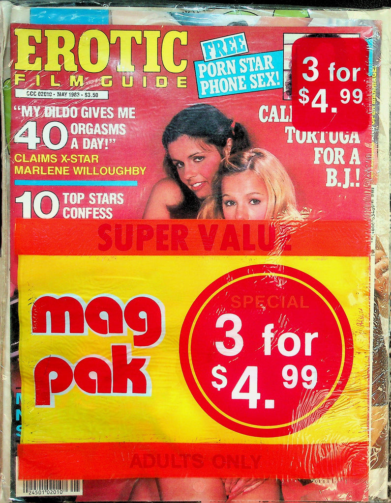 Lot Of 3 Magazines  Erotic Film Guide, Frech International, & Mystery Title!  1980's New/Sealed  081826lmp-GSC