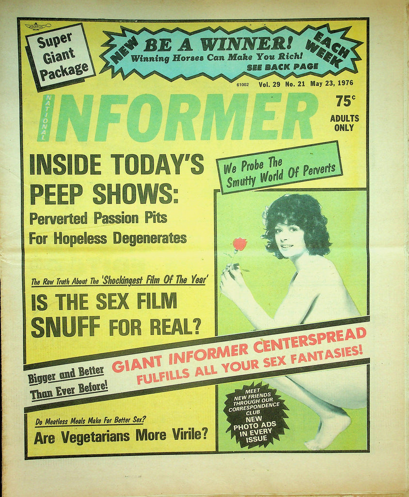 National Informer Adult Newspaper  Inside Today's Peep Shows  May 23, 1976   090626lmp-GSC