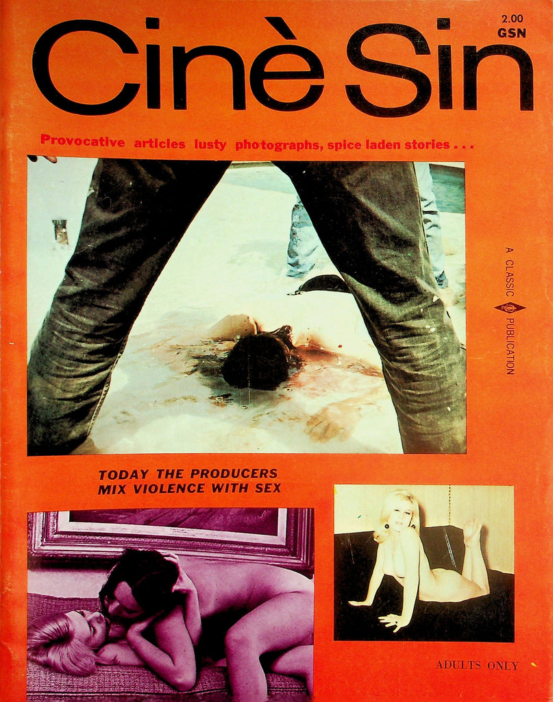 Cine' Sin Magazine Wild Film Fare!  Banned Action! Sinema 1968   050926lmp