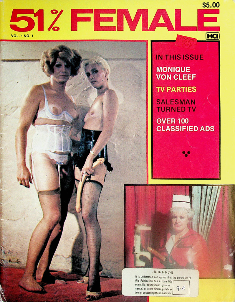 51% Female Tranny Magazine   Monique Von Cleef / TV Parties vol.1 #1  1970's  071924lm-p2