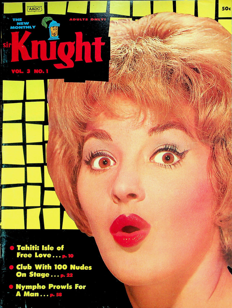 Sir Knight Magazine  Covergirl Laura Sanders   w/CF  vol.3 #1  January 1962    012826lmp
