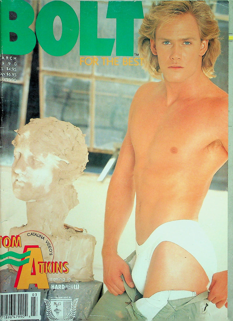 Bolt Gay Magazine  Cover Guy Tom Atkins  March 1990     011226lmp