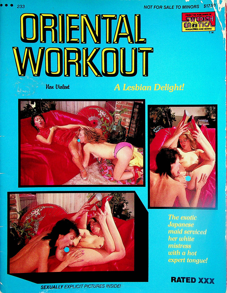 Oriental Workout Lesbian Magazine   Japanese Maid & Her White Mistress  #233  1980's  Swedish Erotica       031824lm-p