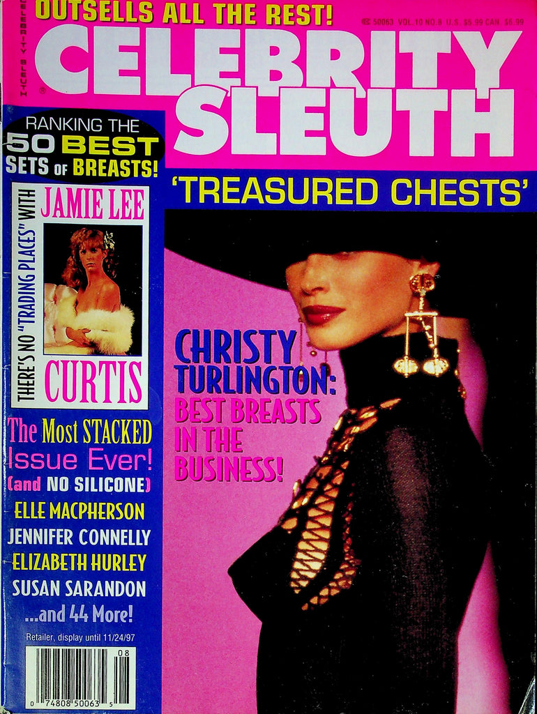 Celebrity Sleuth Magazine Treasured Chests Ft. Christy Turlington Vol.10 No.8 1997 071125RP-