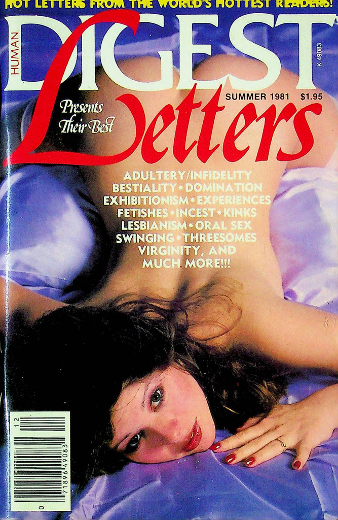 Human Digest Men's Magazine Presents Their Best Letters Summer 1981 100824RP