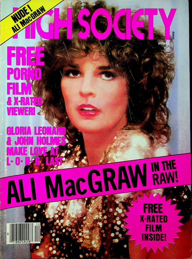 High Society Magazine Gloria Leonard & Ali MacGraw December 1980 102023RP