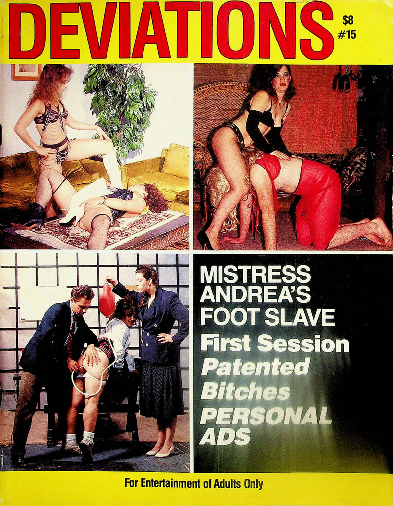 Deviations Fetish Magazine   Mistress Andrea's Foot Slave  #15  1980's     051825lm-p