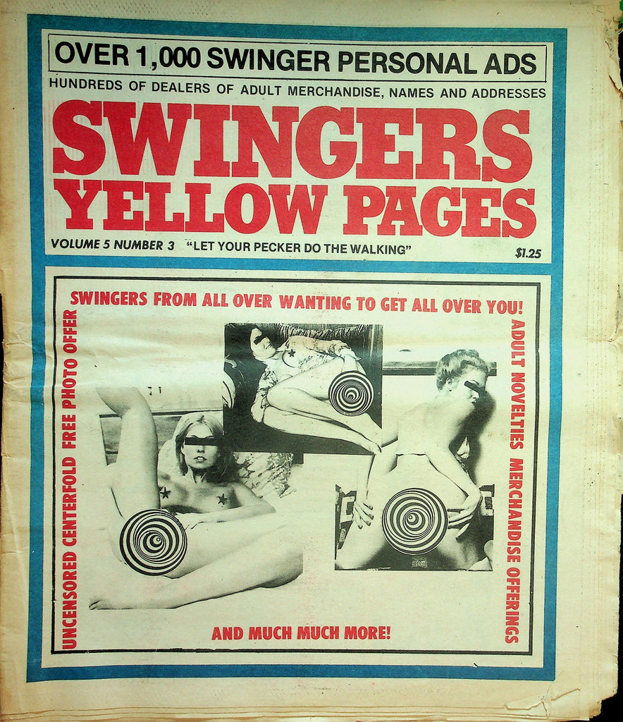 Swingers Yellow Pages Adult Newspaper  Let Your Pecker Do The Walking   vol.5 #3 1978     090526lmp-GSC