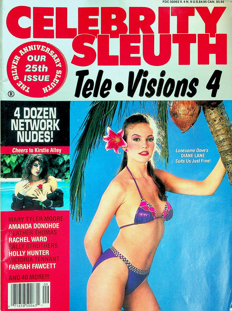 Celebrity Sleuth Magazine   Covergirl Diane Lane / Kirstie Alley   25th Anniversary  vol.4 #9   1991     122725lmp
