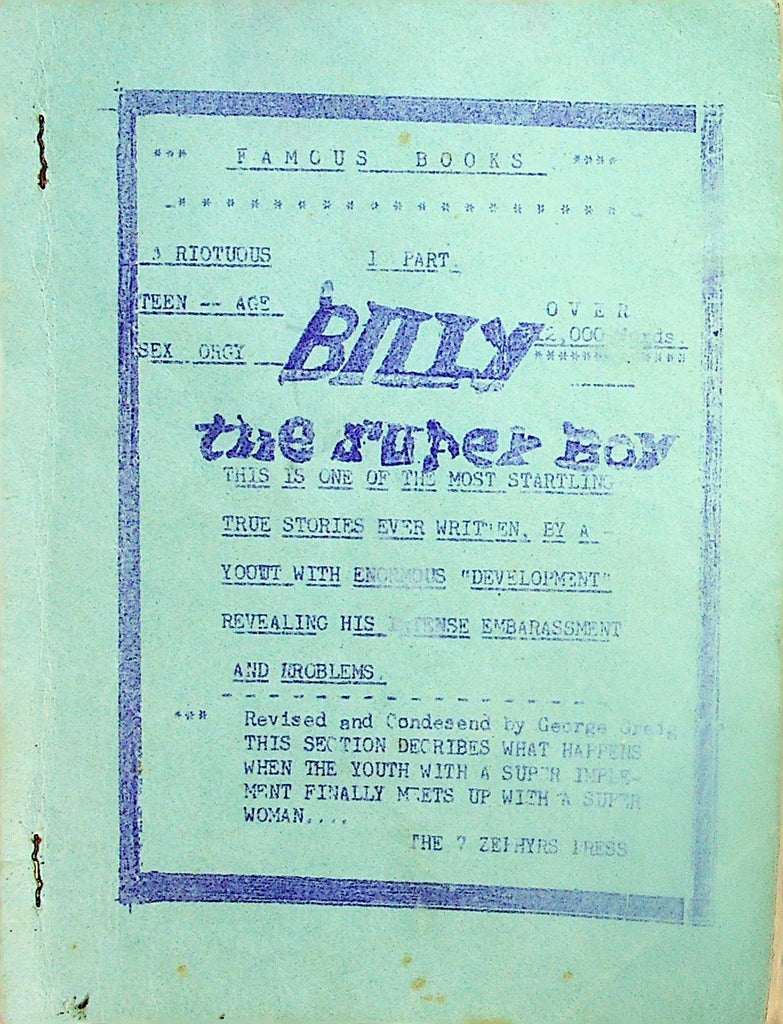 Billy The Superboy Book   Billy and His Supercock  Meets Up With A Super Woman...  1950's     021425lm-p