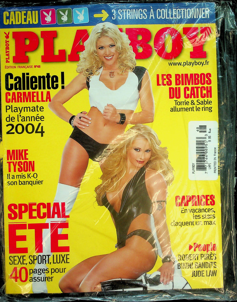 Playboy French International Magazine  Cover Girls Torrie & Sable  / Mike Tyson   July-August 2004  New/Sealed      030426lmp