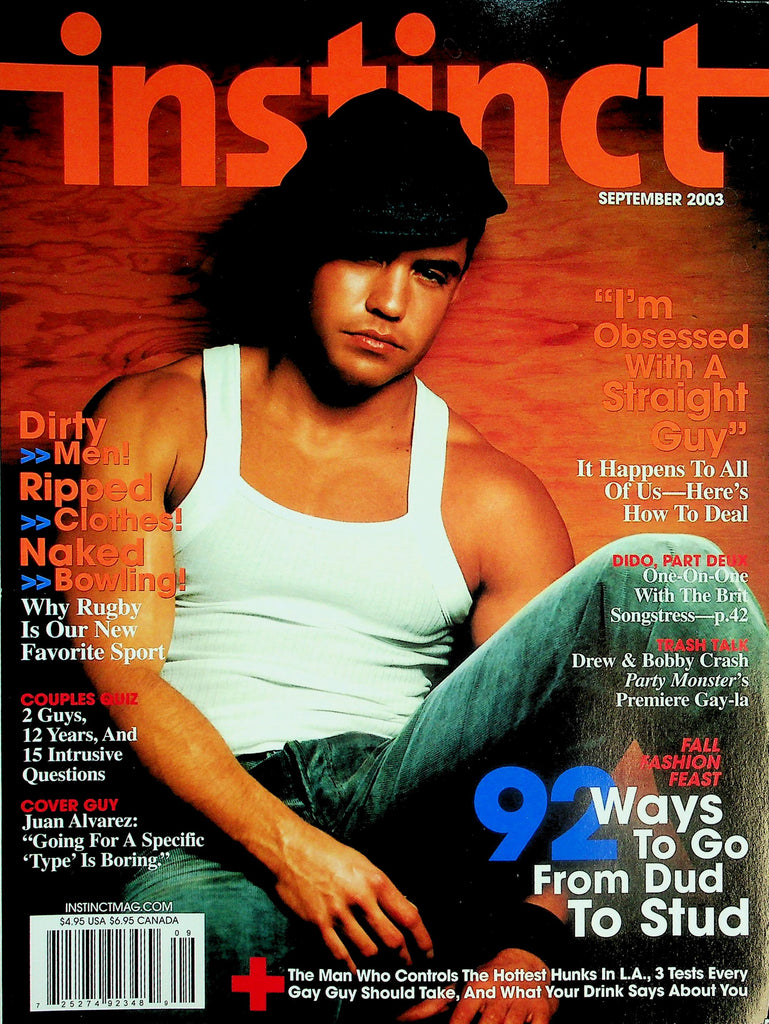 Instinct Gay Interest Magazine  Cover Guy Juan Alvarez   September 2003    042226lmp