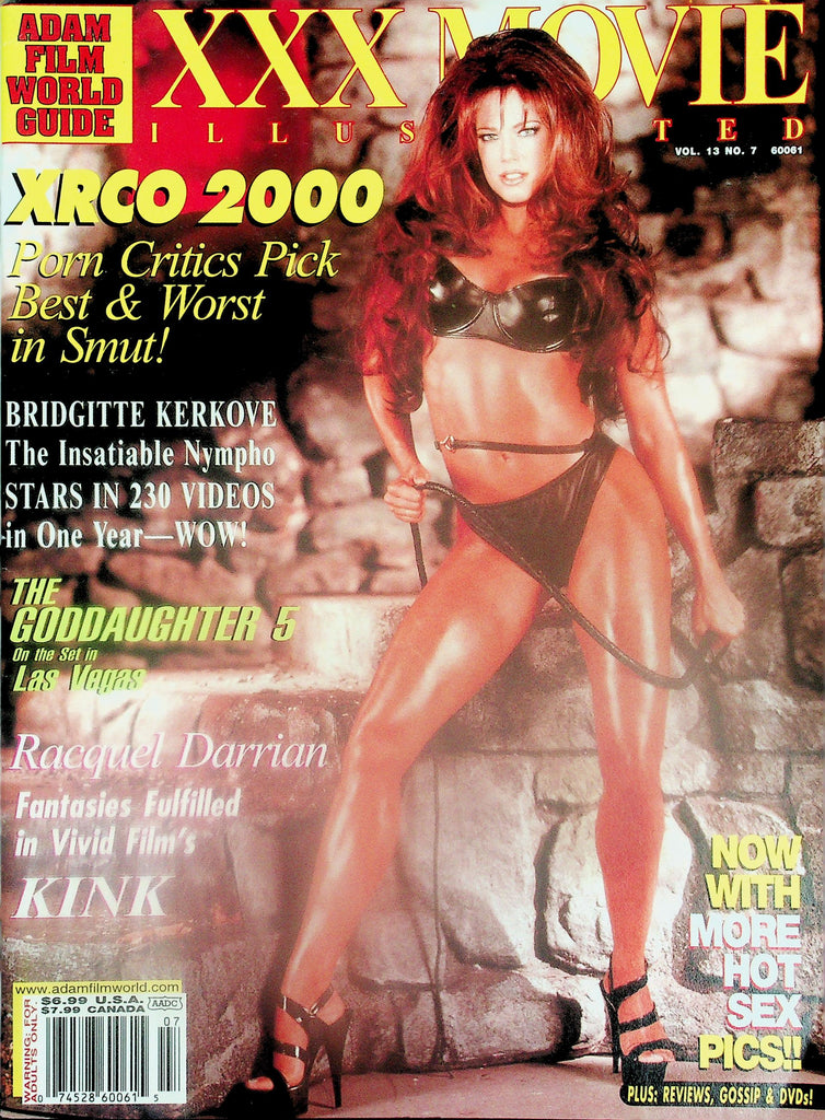 Adam Film World Guide XXX Movie Illustrated Magazine  Covergirl Racquel Darrian  vol.13 #7 2000    112925lmp