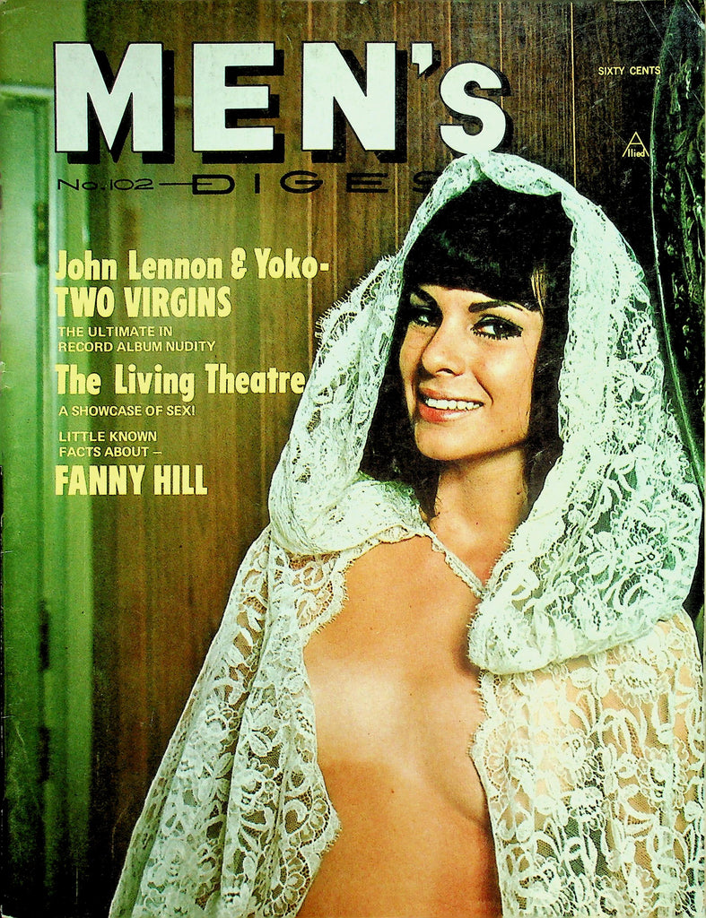 Men's Digest Magazine  John Lennon & Yoko Two Virgins / Covergirl Brenda The Bride  #102 May 1969    012926lmp