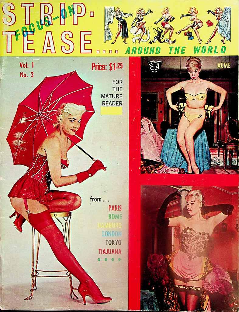 Strip-Tease...Around The World Vintage Magazine   G-Strings Along The Ginza  vol.1 #3  1964   052024lm-p2