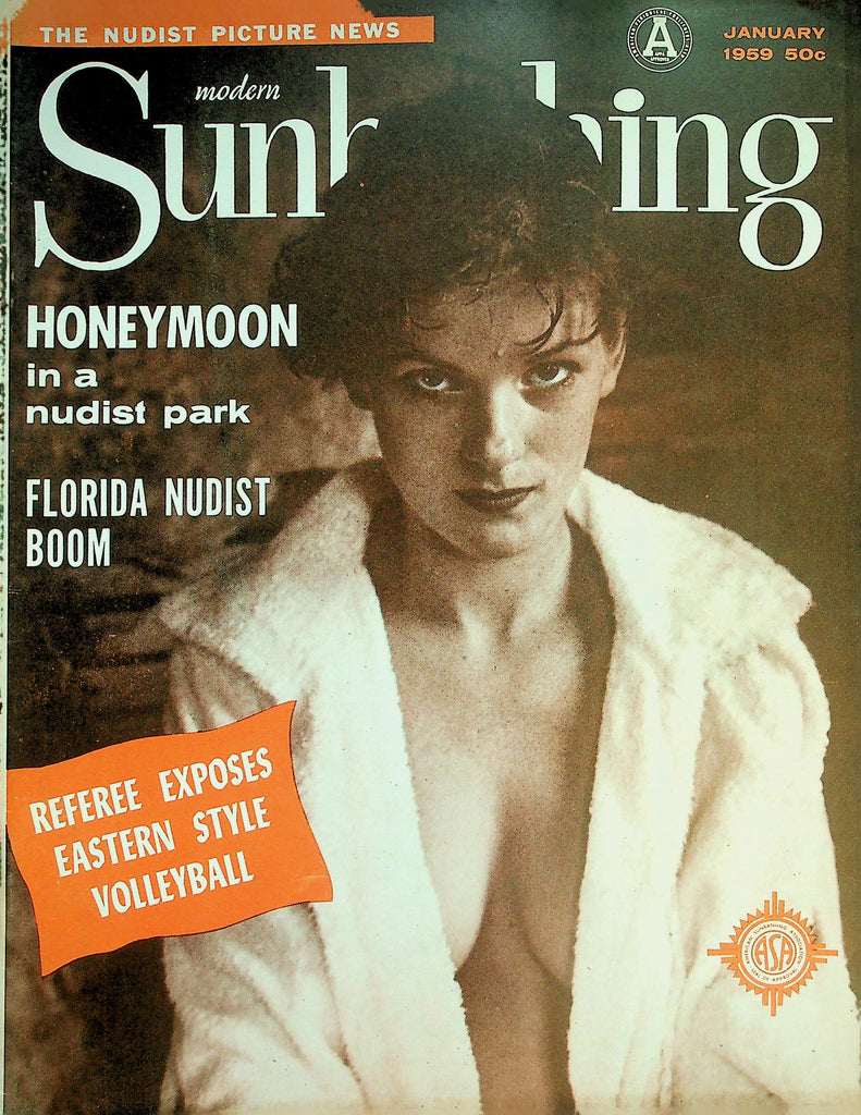 Modern Sunbathing Nudist Magazine  Honeymoon In A Nudist Park / Florida Nudist Boom  January 1959   072526lmp-GSC