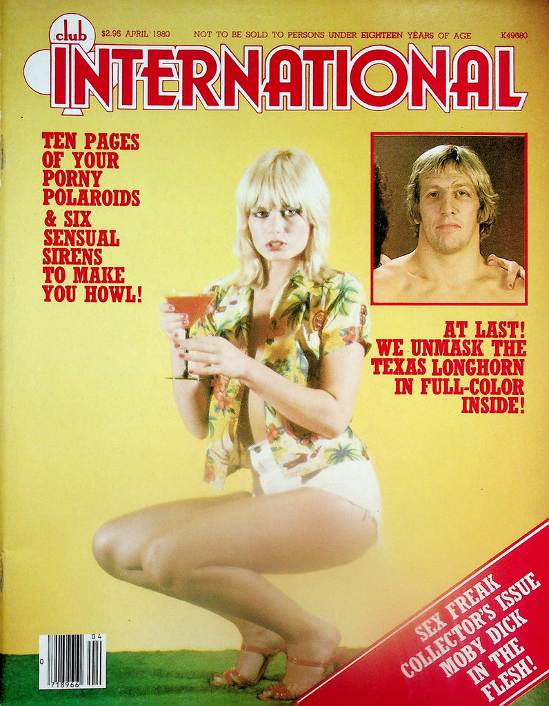 Club International Magazine  Sex Freak Collector Issue: Texas Longhorn / Moby Dick  April 1980   Paul Raymond  061425lm-p