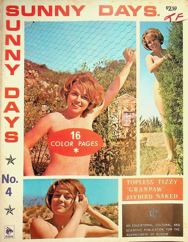 Sunny Days Nudist Magazine  Topless Tizzy / Jaybird Naked  #4 1960's    070626lmp-GSC