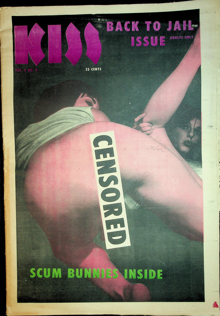 Kiss Adult Newspaper  Back To Jail Issue - Scum Bunnies Inside  vol.2 #9  1980's   090726lmp-GSC