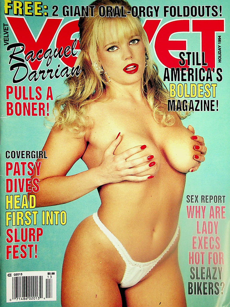Velvet Magazine  Covergirl Patsy / Racquel Darrian  Holiday 1994  2 Giant Oral-Orgy Foldouts  041824lm-p2