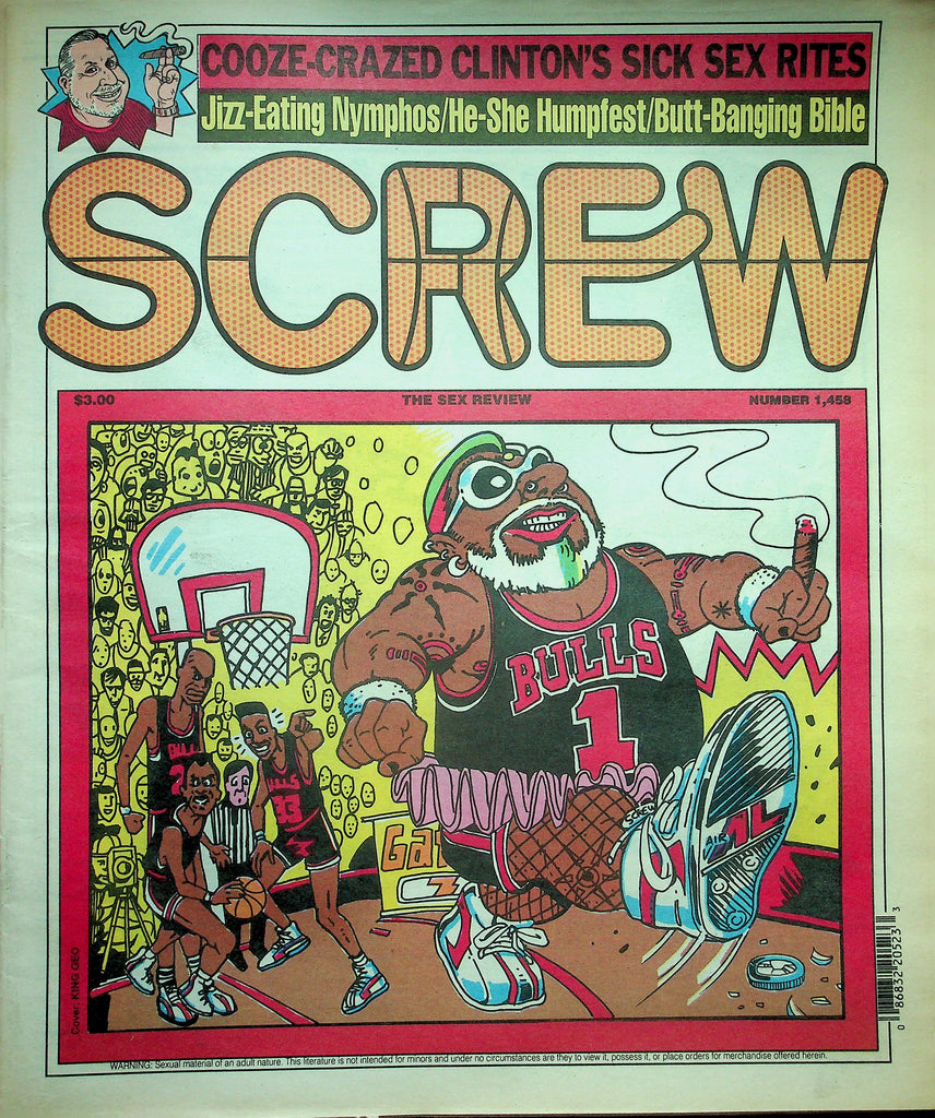 Screw Newspaper    Cooze-Crazed Clinton's Sick Sex Rites   #1458  February 10, 1997    010626lmp2
