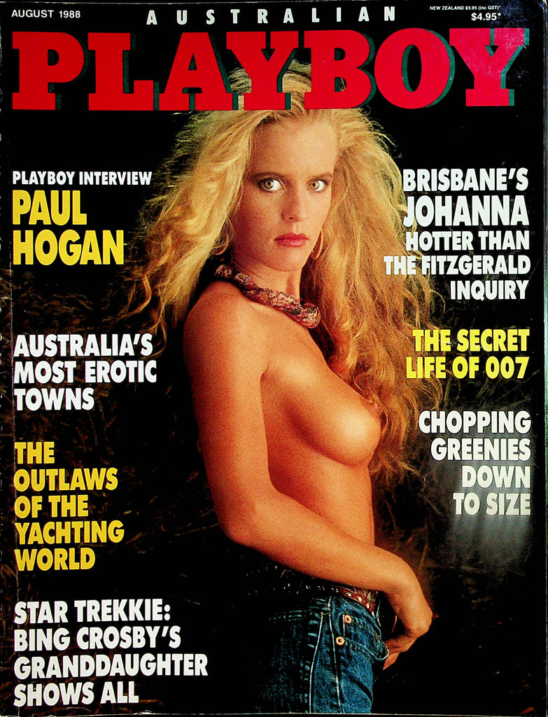 Playboy Australian Magazine   Covergirl Johanna / Paul Hogan Interview / The Secret Life Of 007   August 1988 082124lm-p