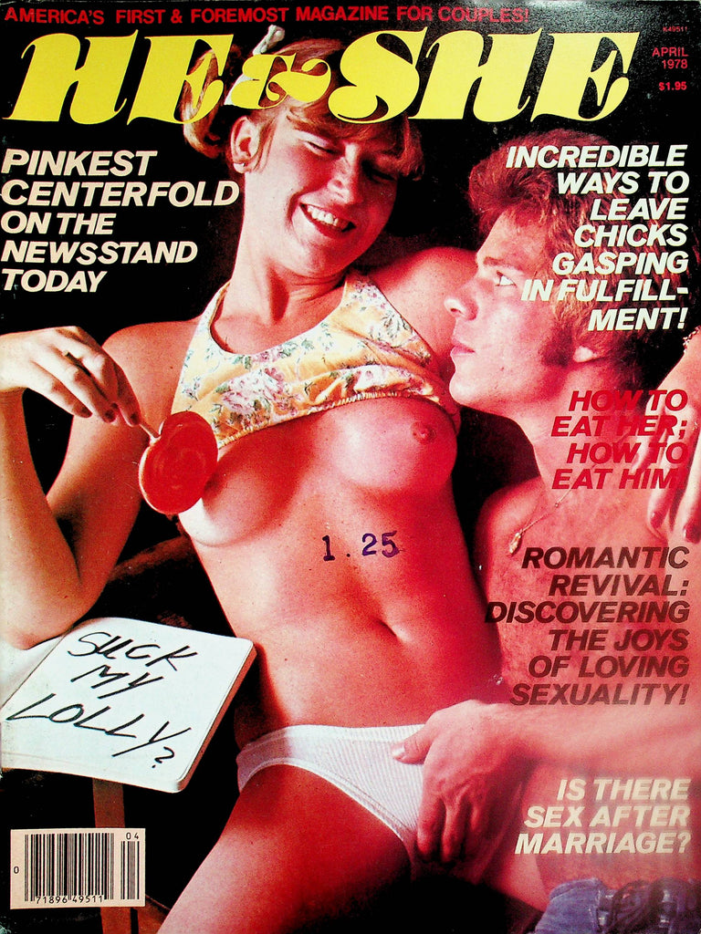 He & She Magazine  Spikey's Magic Wand / Pikest Centerfold!  April 1978    103025lm-p