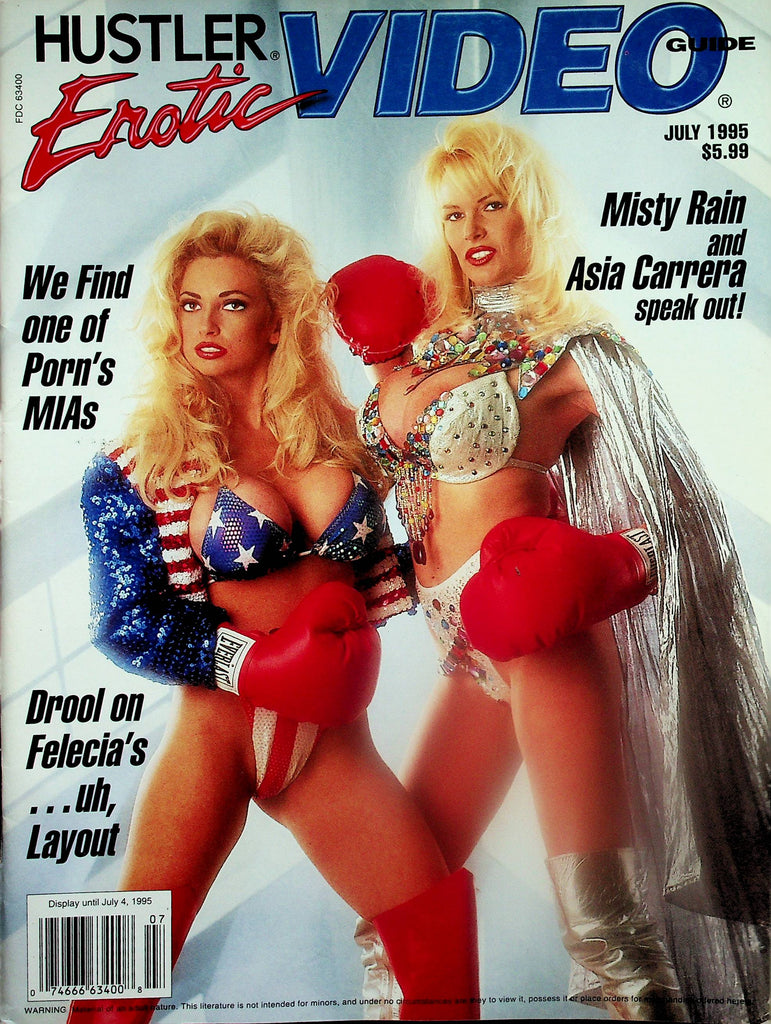 Hustler Erotic Video Guide Magazine  Misty Rain, Lynn Lemay, Asia Carrera  & More!  July 1995   081625lm-p