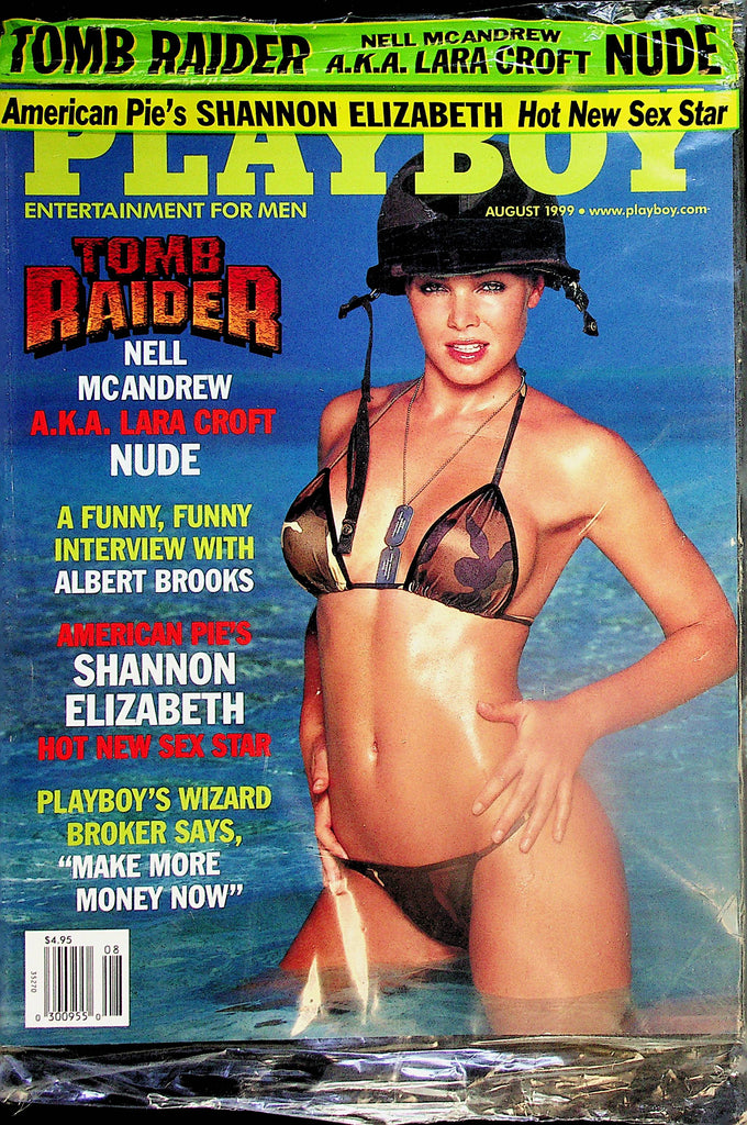 Playboy Magazine  Tomb Raider Nell Mcandrew - Lara Croft Nude  August 1999  new/sealed   122824lm-p2