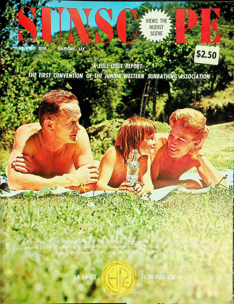 Sunscope Nudist Magazine  1st Convention Of The Junior Western Sunbathing Association vol.1 #6  1960's  081726lmp-GSC
