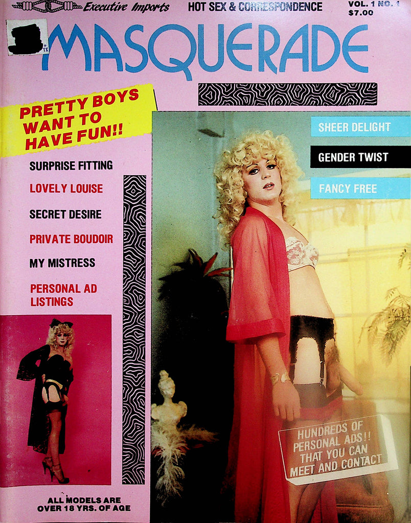 Masquerade Transgender Magazine and Contacts  Secret Desire / Lovely Louise  vol.1 #1  1986  093024lm-p