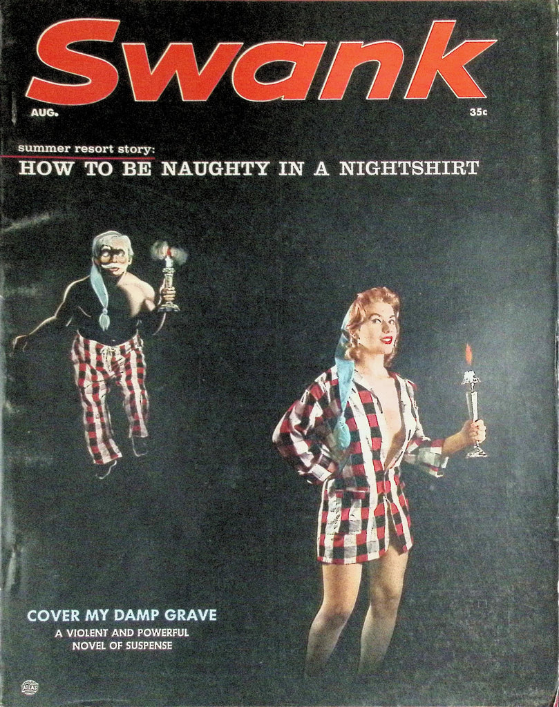 Swank Magazine August 1957 Swank Dines Out With Monique Van Vooren    100426LLP
