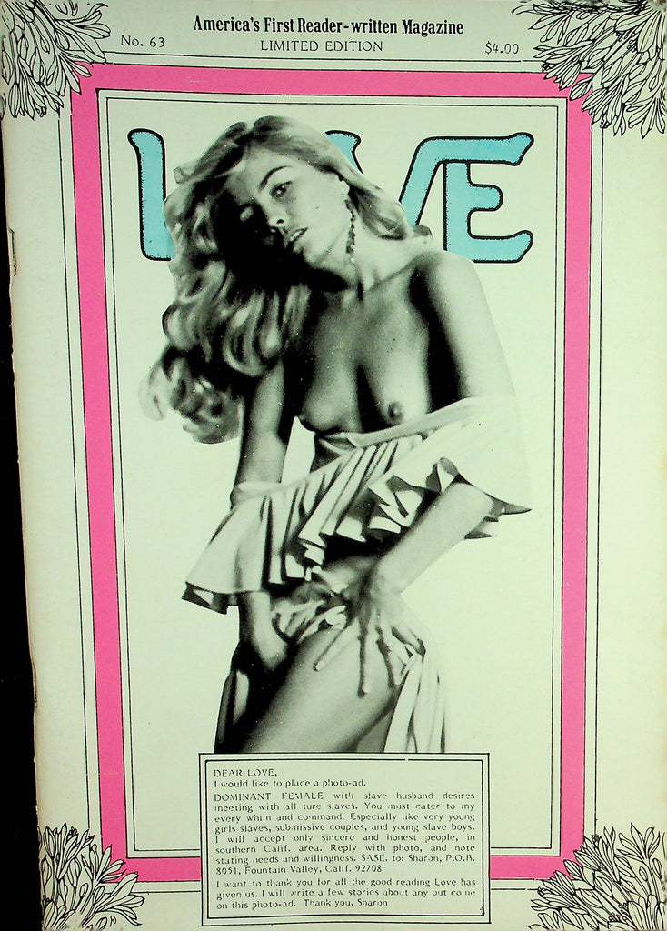 Love Adult Newspaper Magazine Bruce & Sue  #63 1980's Limited Edition   090126lmp2-GSC