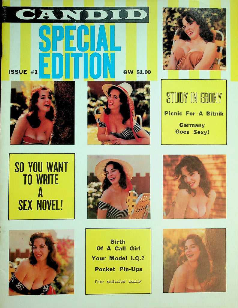 Candid Special Edition Magazine  Study In Ebony, Germany Goes Sexy, Picnic For A Bitnik #1 1960   072326lmp-GSC