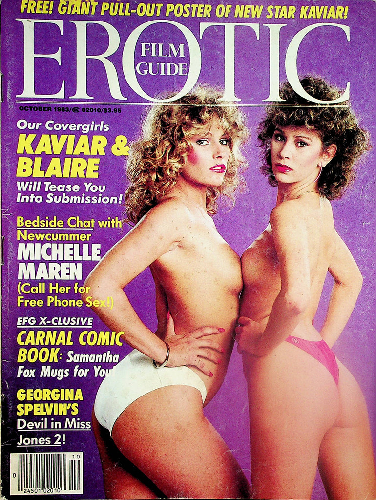 Erotic Film Guide Magazine  Covergirl Kaviar & Blaire / Georgina Spelvin's Devil In Miss Jones 2  October 1983    051824lm-p