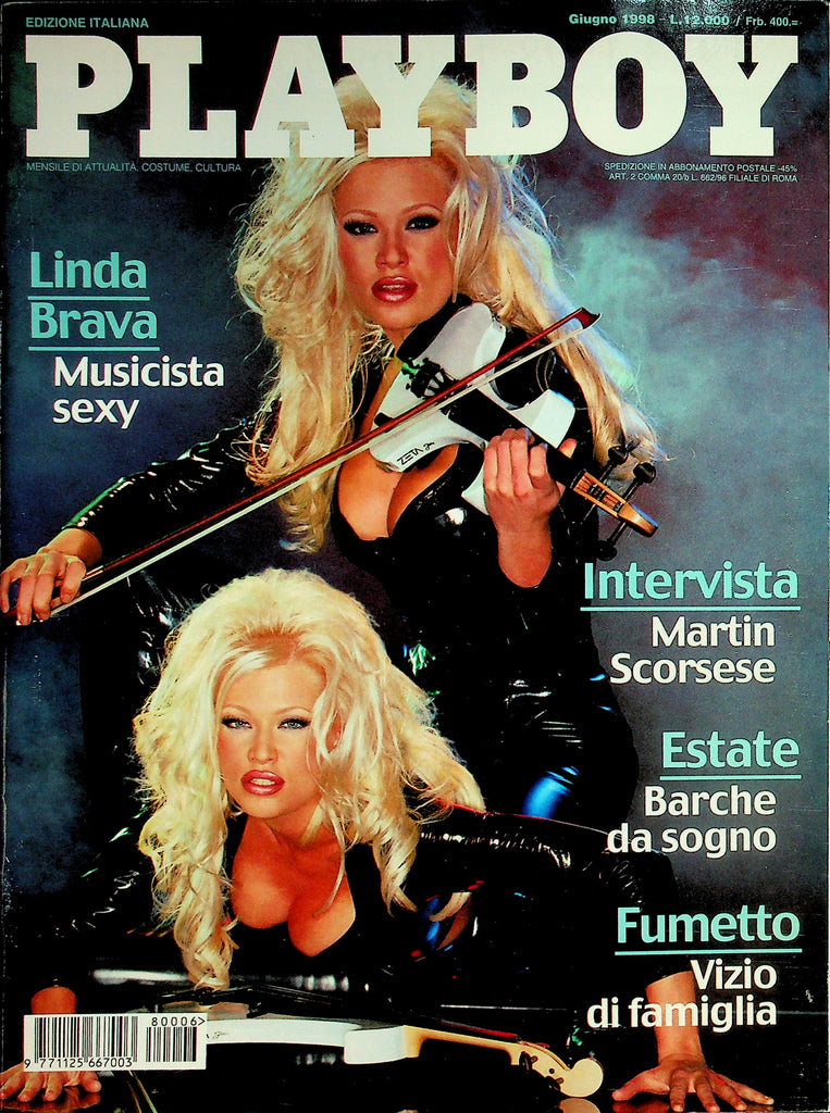 Playboy Italiana International Magazine  Covergirl Linda Brava / Centerfold Playmate Holly Joan Hart / Martin Scorsese Interview (Giugno)   June 1998    022726lmp