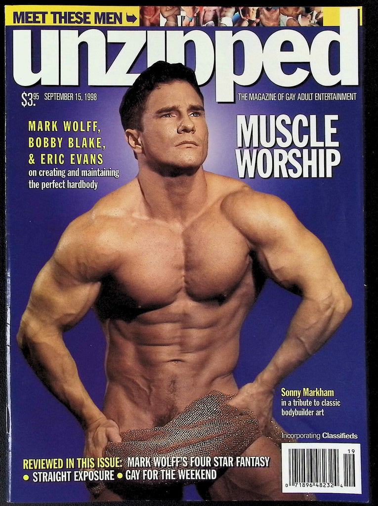 Unzipped Magazine Sonny Markham September 1998 Gay/LGBT 051826AKP-13