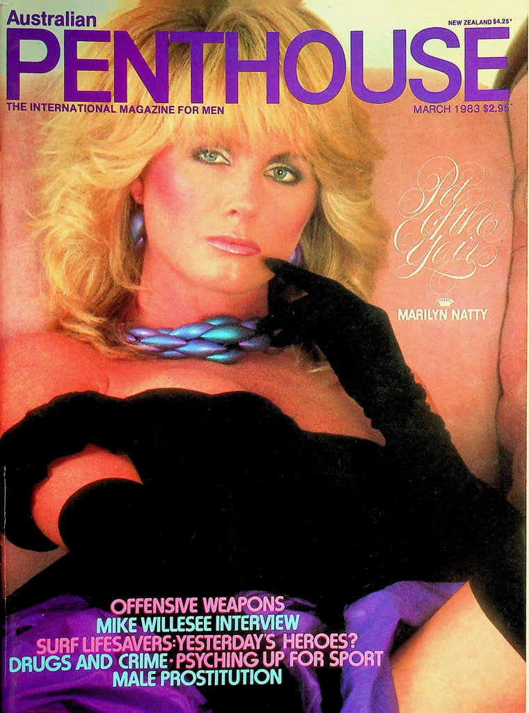 Penthouse Australian Magazine  Pet Of The Year Marilyn Natty  March 1983   041326lmp