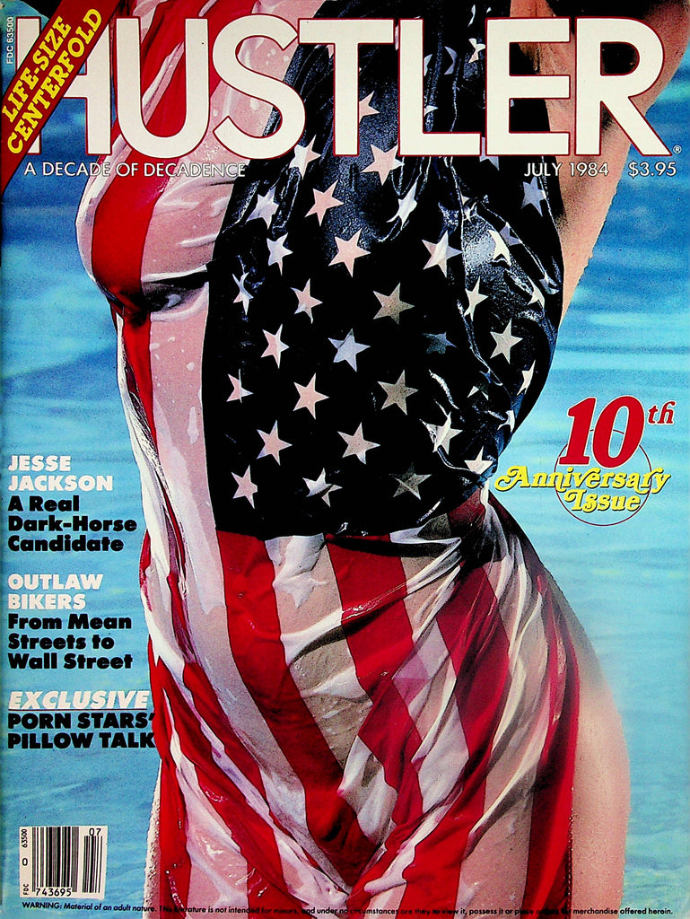 Hustler Magazine  Ron Jeremy and Mai Lin / w/ Life Size Centerfold  10th Anniversary July 1984    092823lm-p2