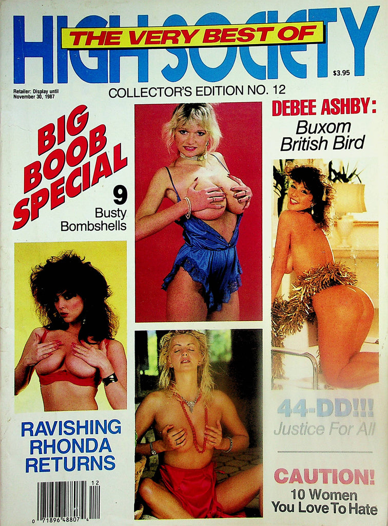 The Very Best Of High Society Magazine  Big Boob Special - Debee Ashby, Rhonda & More!  #12 1987      022225lm-p