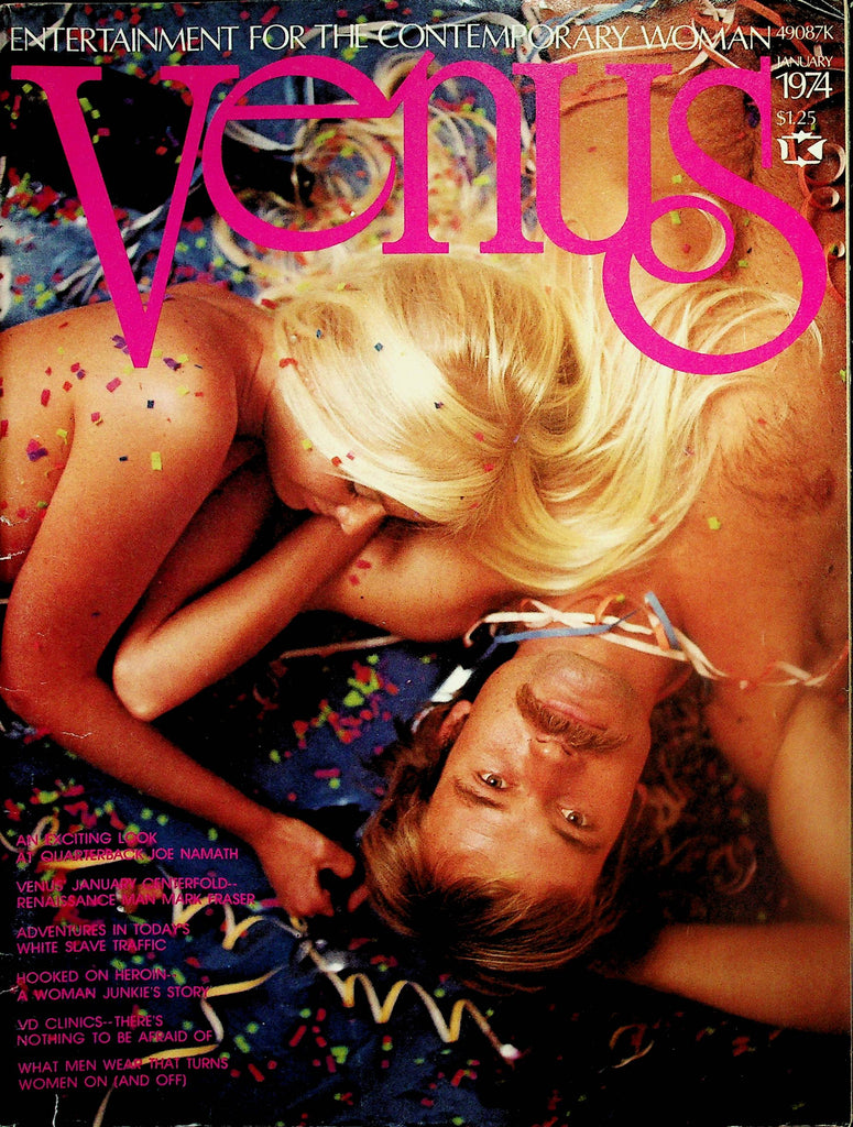 Venus  Women's Magazine  Joe Namath / Centerfold Mark Fraser  January 1974   110225lm-p