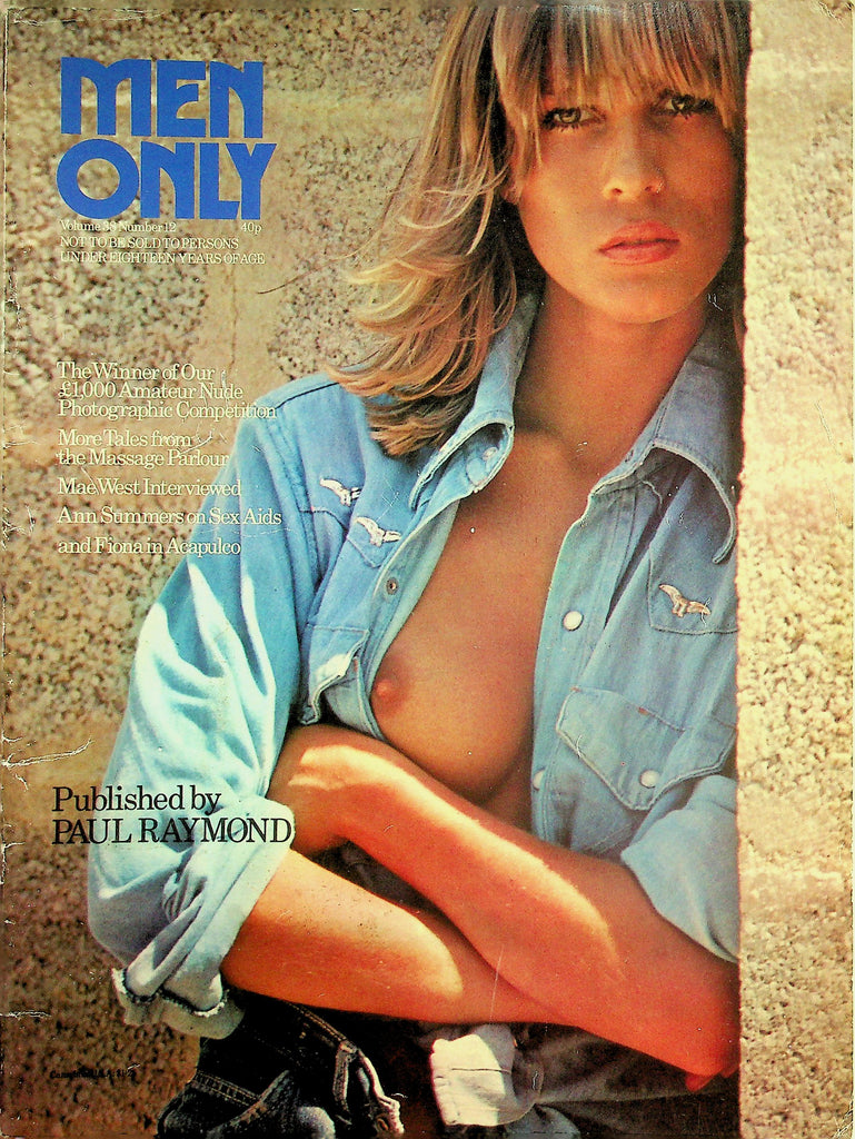 Men Only Magazine   Centerfold Girl Miss Kirsty Hall  / Mae West Interviewed    vol.38 #12 1973  Paul Raymond   030426lmp