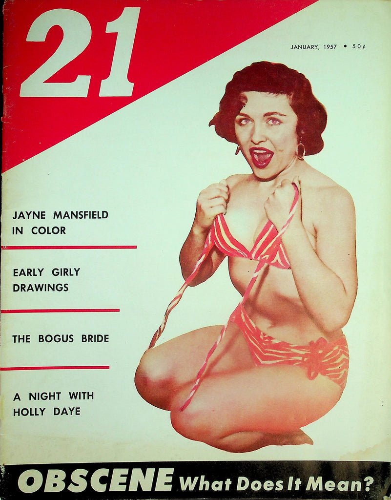 21 Magazine  Jayne Mansfield / The Bogus Bride / A Night With Holly Daye  January 1957    032126lmp