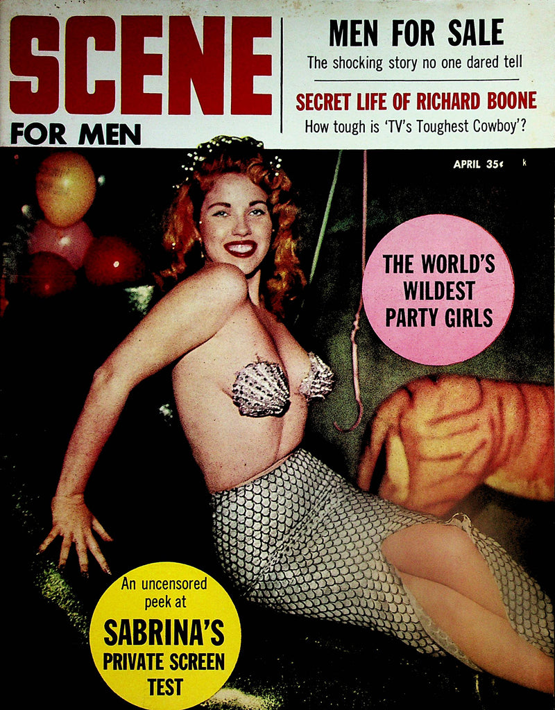 Scene For Men Magazine   Sabrina's Private Screen Test  / Wildest Party Girls  April 1960    041224lm-p